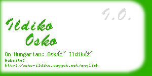 ildiko osko business card